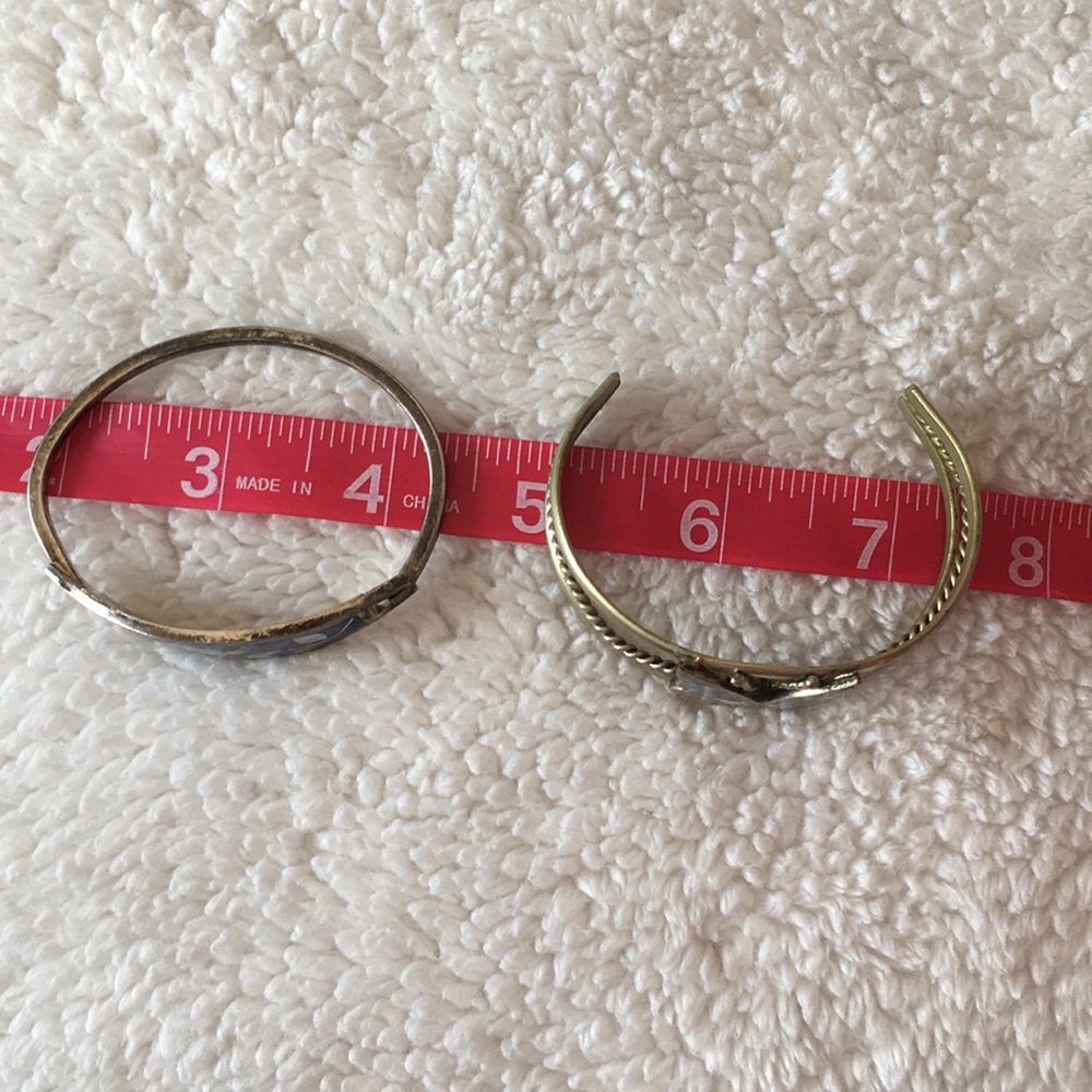 Silver Abalone Inlay Bracelets - image 6